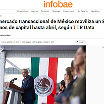 El mercado transaccional de Mxico moviliza un 84% menos de capital hasta abril, segn TTR Data